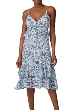 Slate & Willow tiered leopard print midi dress